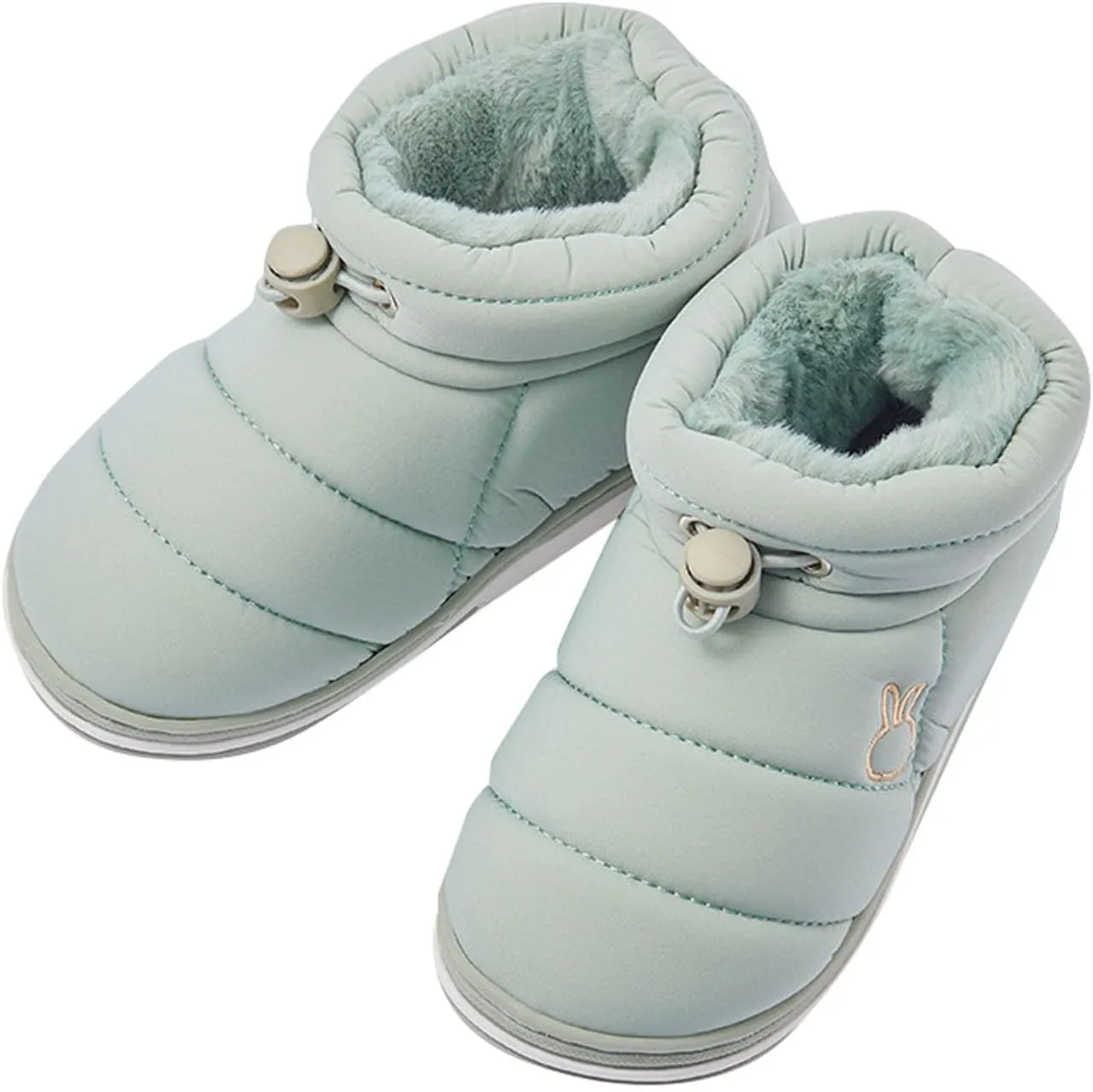 Baby Boys Girls Warm House Boots Kids Slippers Toddler Fuzzy Non Slip Round Toe Solid Ankle Boots Fashion Shoes