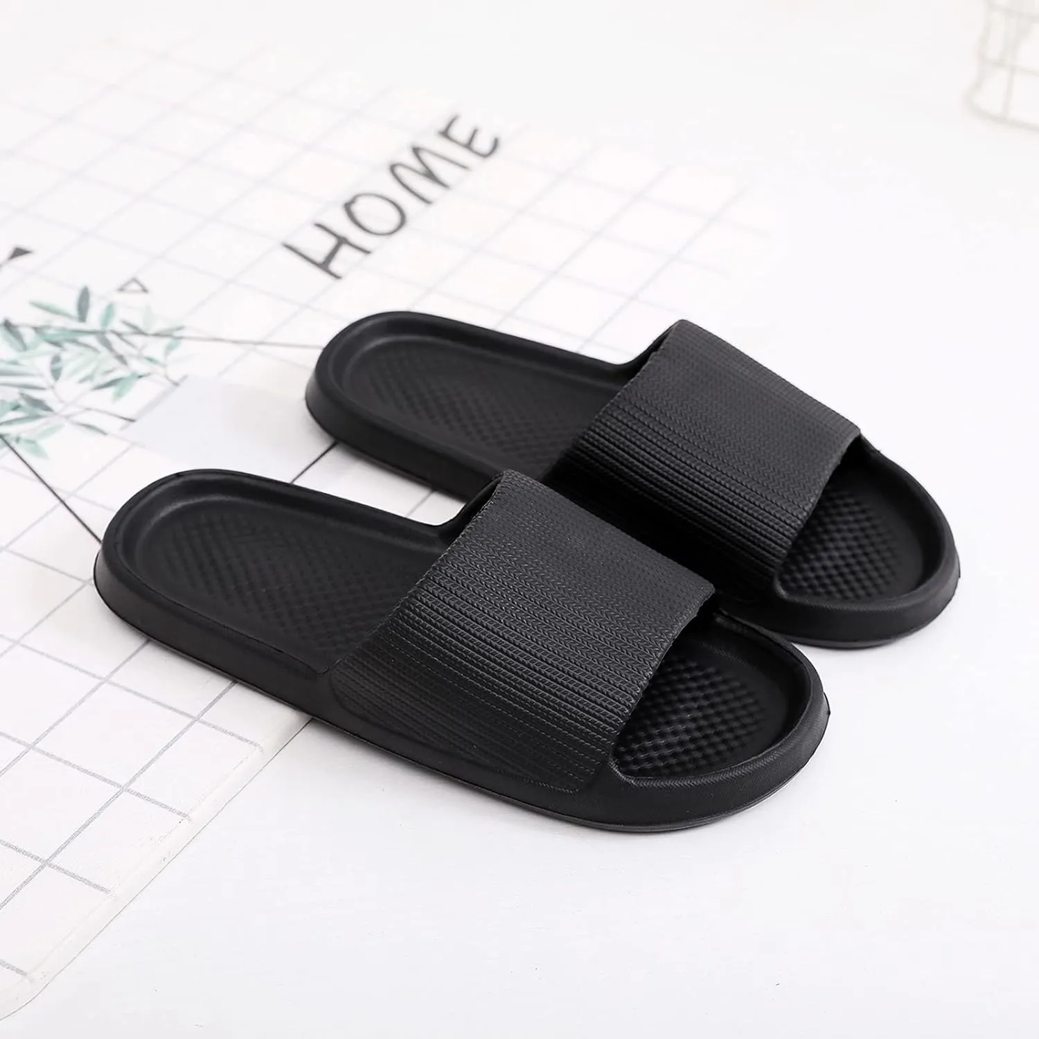 Bathroom Slippers Men Womens Slides Mens Slippers Shower Shoes Women Pool Travel Drainage Hole