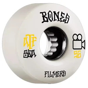 Bones ATF Filmers 56mm 80a Skateboard Wheels - White