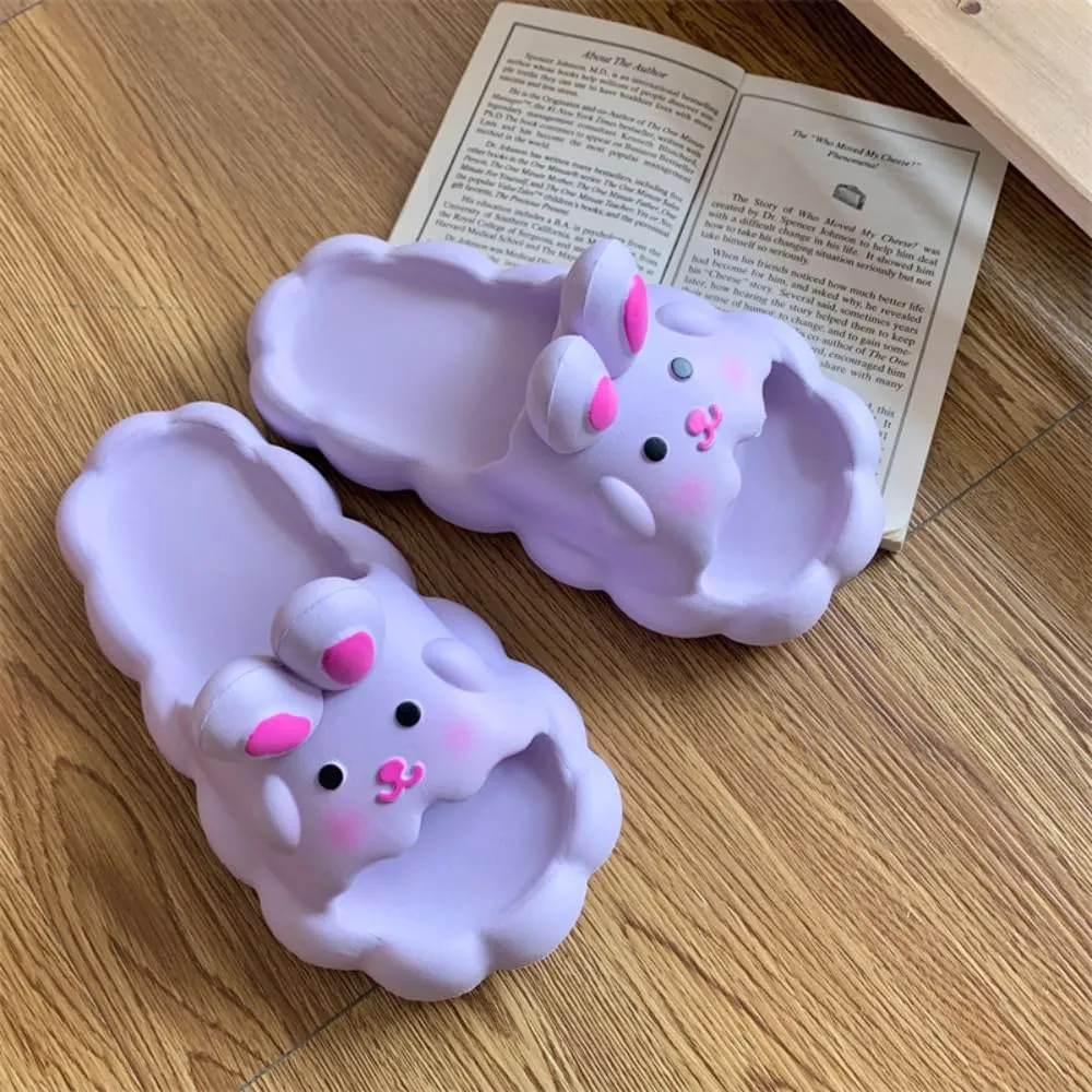 Bunny Slippers Bathroom Slippers Girl Summer Cartoon Cute Rabbit Home Non-slip Slippers