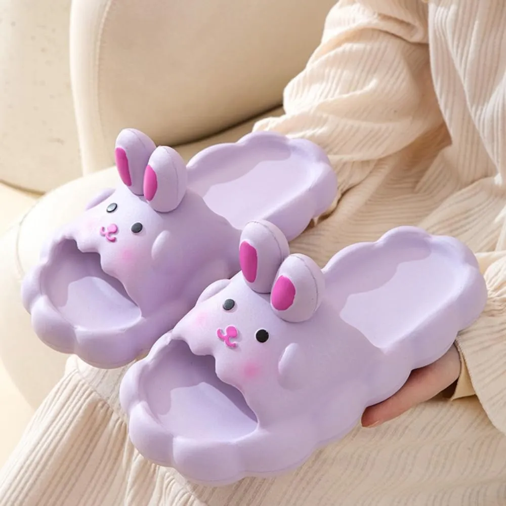 Bunny Slippers Bathroom Slippers Girl Summer Cartoon Cute Rabbit Home Non-slip Slippers