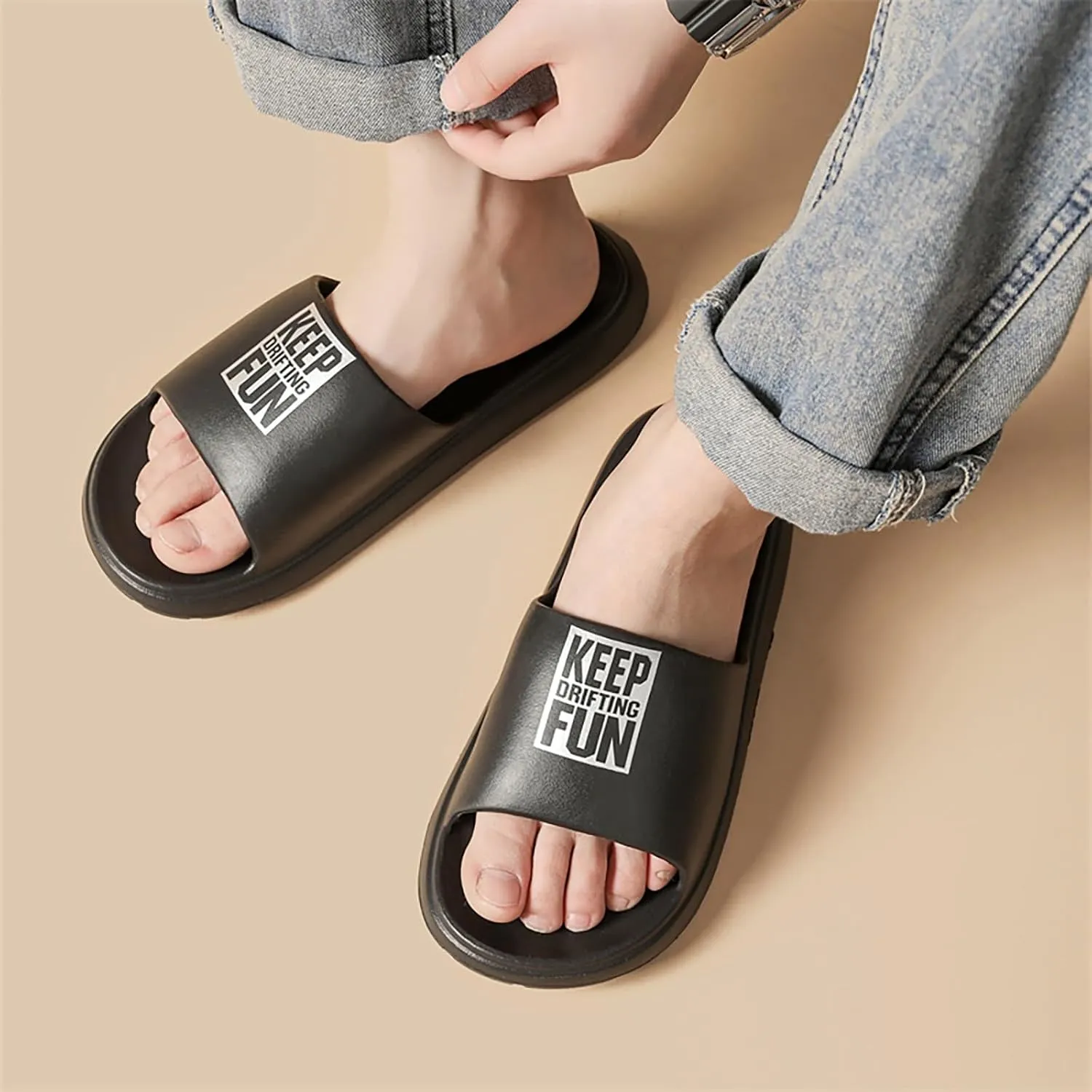 Couple Trend Sports High End Waterproofing Non Slip Men Indoor Bathroom Slippers Shower Slippers Men