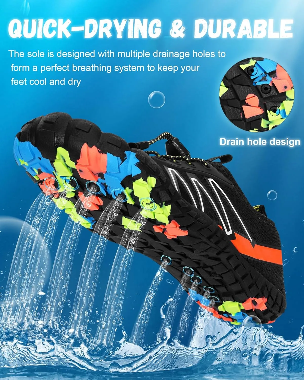 Hike Barefoot Shoes Women Men,Wide Toe Water Shoes 2025 New Breathable Grounded Footwear Non-Slip Fashion Hiking Shoe for Walking Swim Pool Beach Outdoor Water Sports