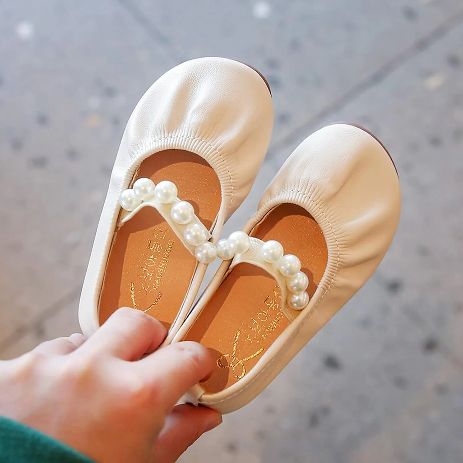 Jelly Sandals Toddler Pearl Girl Dress Shoes Girl Ballet Flats Party School Shoes Wedding Slipper Kids Girls