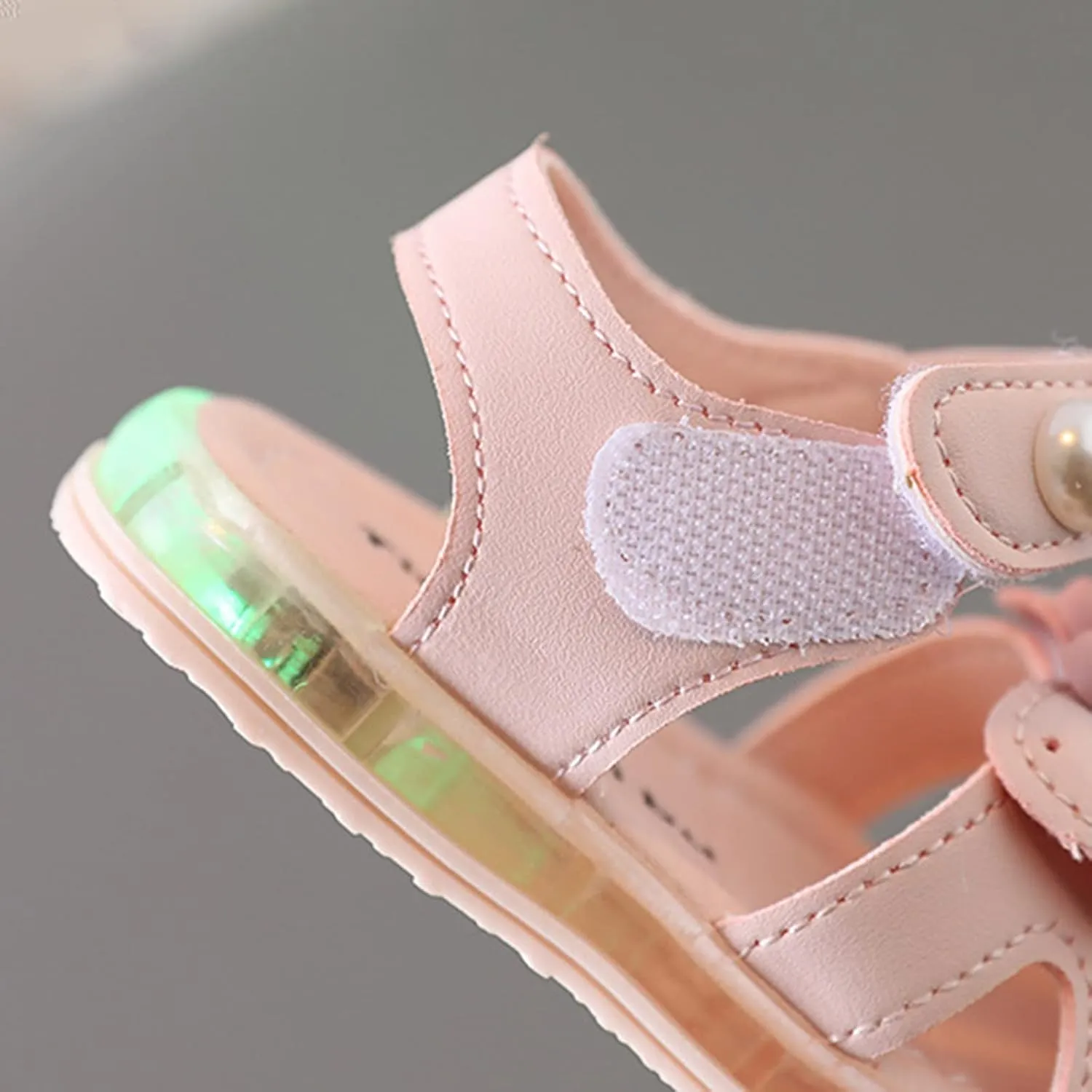 Light Up Sandals for Baby Girl Boy Cute Luminous Closed Toe Soft Sole Lightweight Breathable Running Sport Shoes