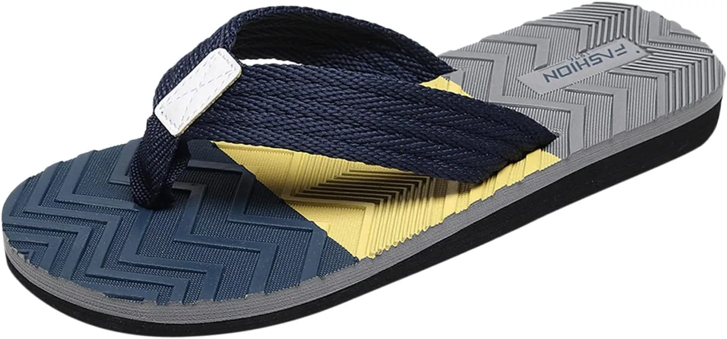 Men Classical Comfortable Flip Flop Fashion Sandals Slide Sandals Beach Slippers Men's Flip Flops Size 9 Leather