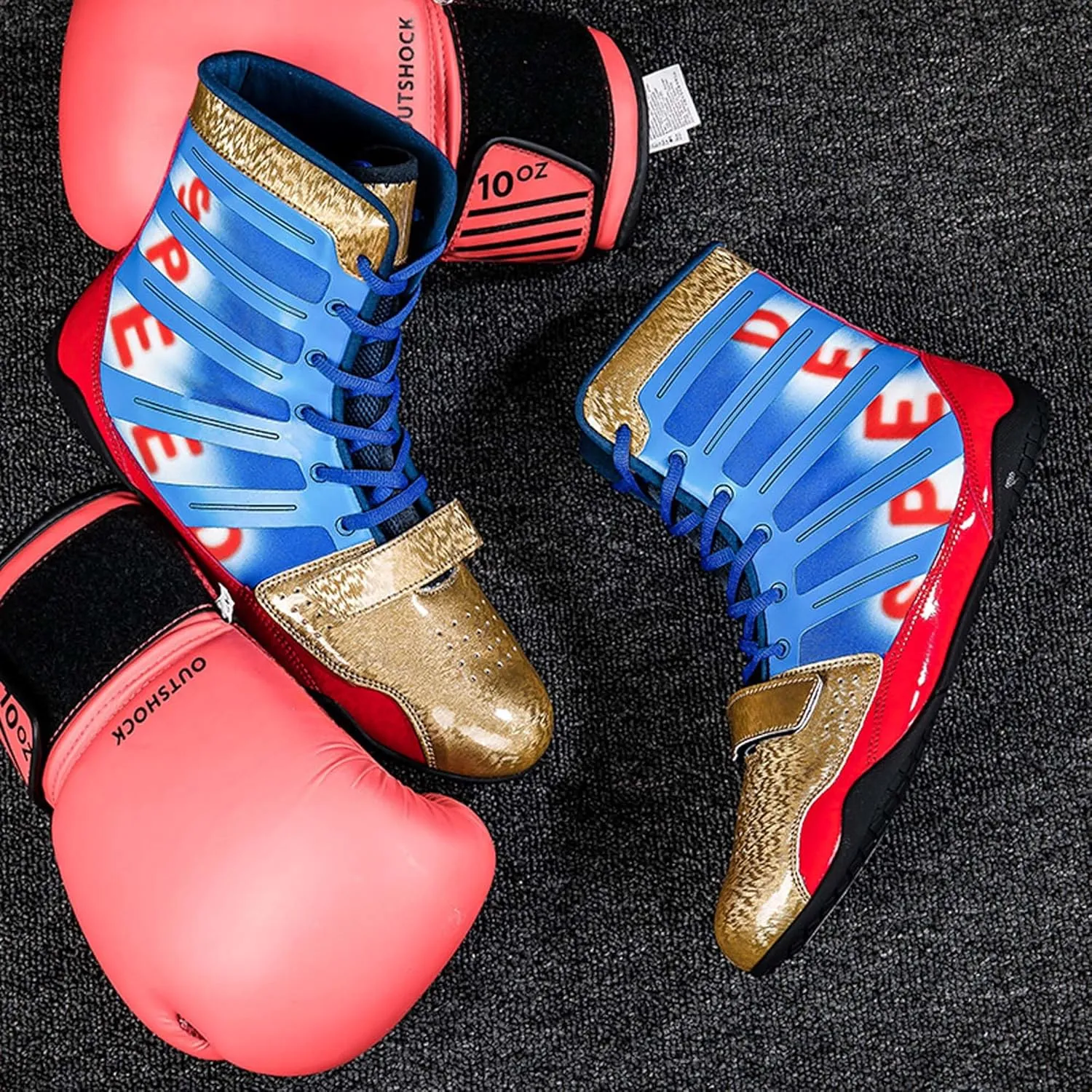 Men's and Women's High Traction Wrestling Shoes for Men,Durable Shoes for Wrestling, Boxing, Weightlifting & Bodybuilding -Combat Sports Footwear, Lightweight Gym Shoes