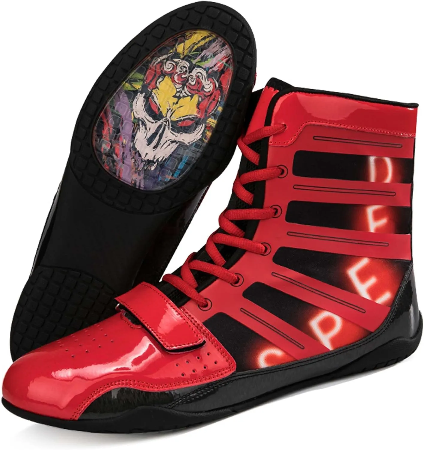 Men's and Women's High Traction Wrestling Shoes for Men,Durable Shoes for Wrestling, Boxing, Weightlifting & Bodybuilding -Combat Sports Footwear, Lightweight Gym Shoes