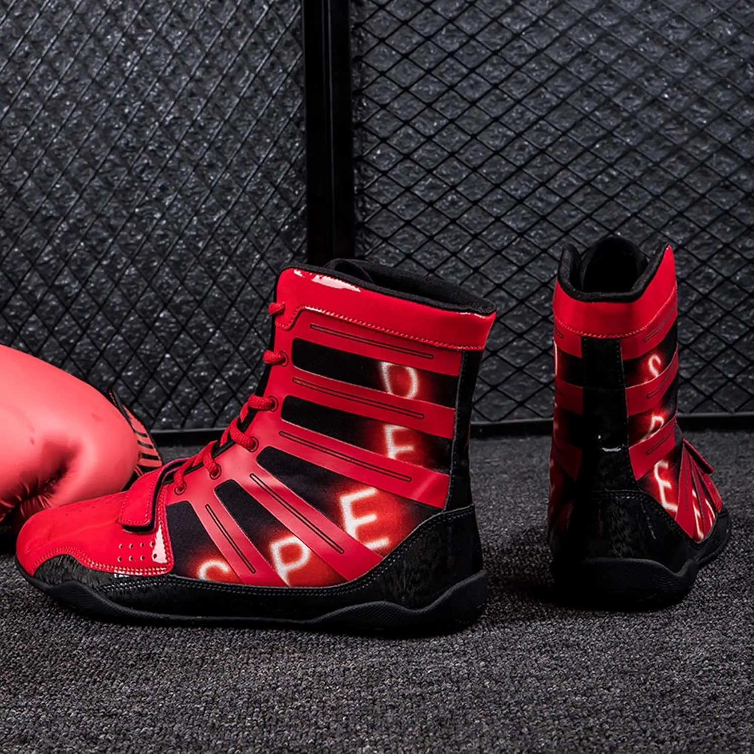 Men's and Women's High Traction Wrestling Shoes for Men,Durable Shoes for Wrestling, Boxing, Weightlifting & Bodybuilding -Combat Sports Footwear, Lightweight Gym Shoes