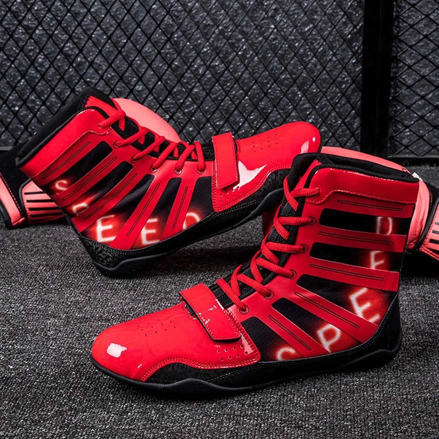 Men's and Women's High Traction Wrestling Shoes for Men,Durable Shoes for Wrestling, Boxing, Weightlifting & Bodybuilding -Combat Sports Footwear, Lightweight Gym Shoes