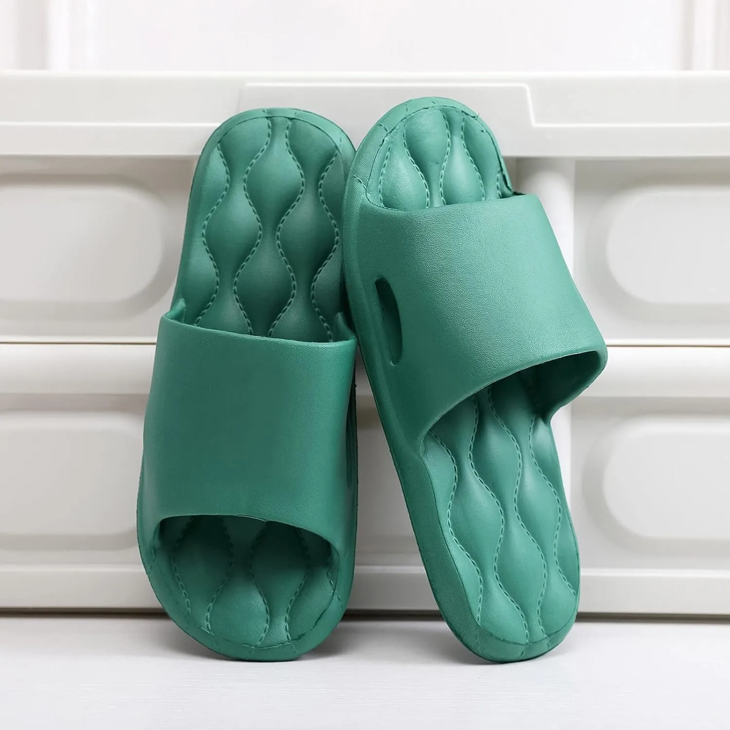 Mens Slides Womens Slides Cloud Slippers for Men Shower Shoes Women House Ultimate Comfort Bathroom Slippers