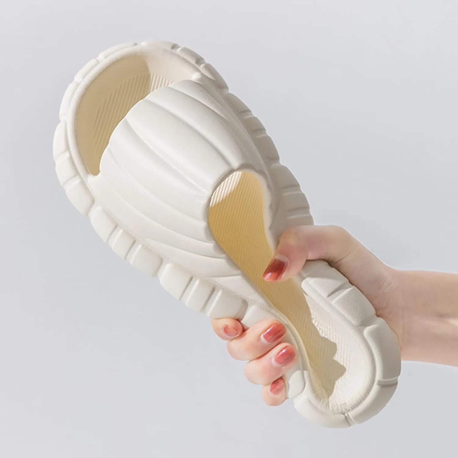 Mens Slippers Shower Shoes Women Cloud Slippers for Men Womens Slides Ultra Comfort Drainage Hole Public