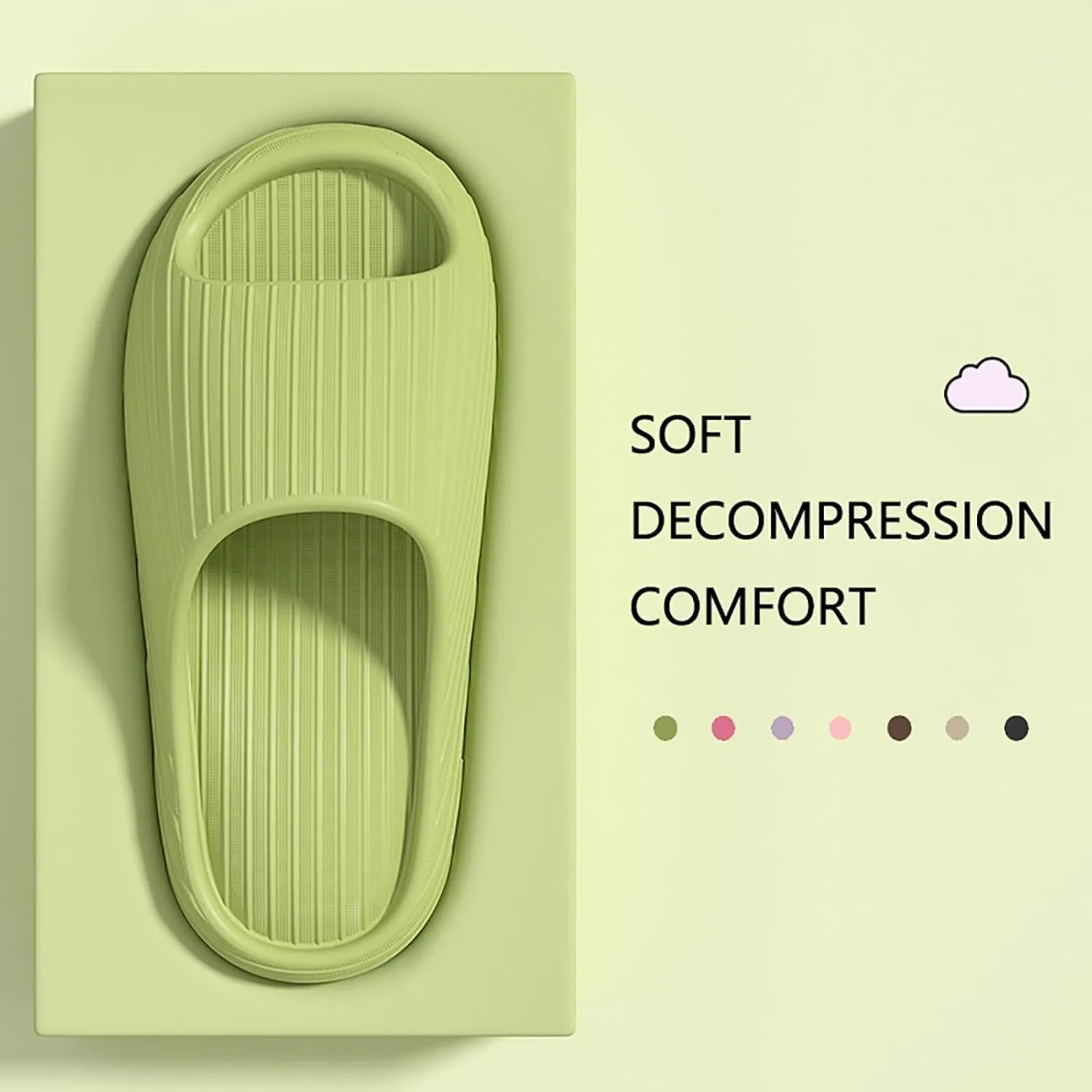 Mens Slippers Womens Slides Bathroom Slippers Men Slides for Women Pool Public Drainage Hole