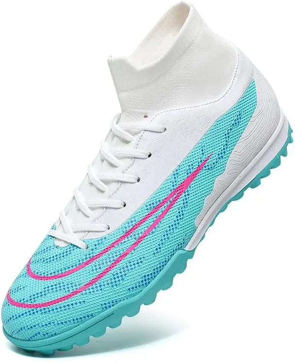 Men??s Soccer Shoes Cleats Football Boots Professional Training Outdoor Indoor Sneaker High-Top Spike Breathable Athletic