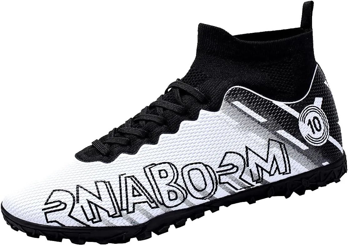 Men??s Soccer Shoes Cleats Football Boots Professional Training Outdoor Indoor Sneaker High-Top Spike Breathable Athletic