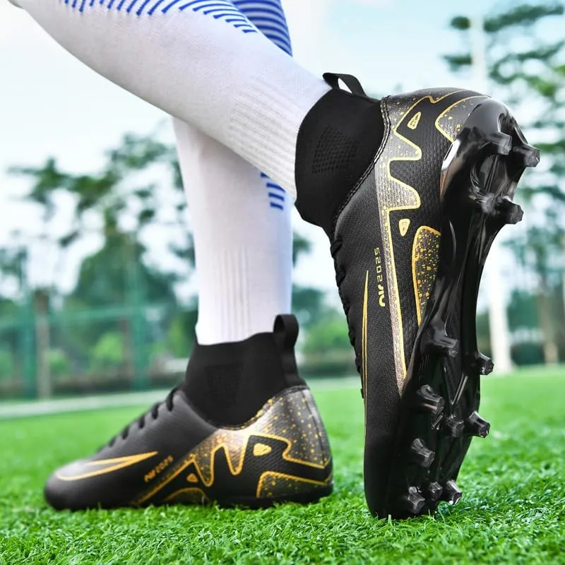 Men??s Soccer Shoes Cleats Football Boots Professional Training Outdoor Indoor Sneaker High-Top Spike Breathable Athletic