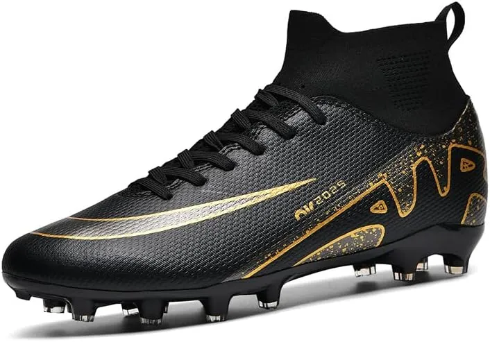 Men??s Soccer Shoes Cleats Football Boots Professional Training Outdoor Indoor Sneaker High-Top Spike Breathable Athletic