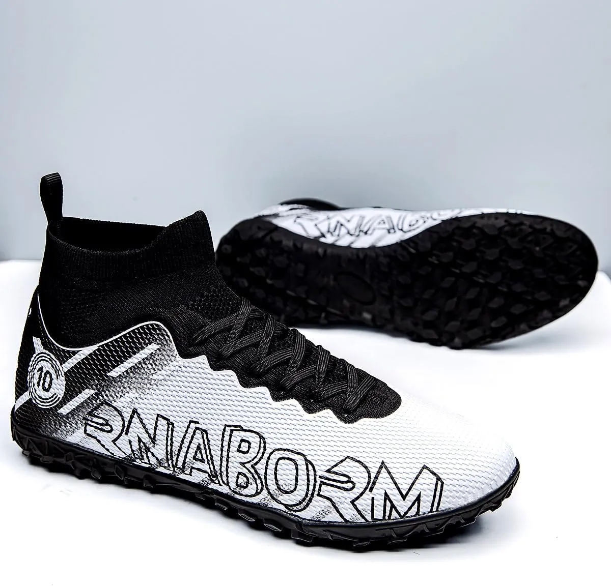 Men??s Soccer Shoes Cleats Football Boots Professional Training Outdoor Indoor Sneaker High-Top Spike Breathable Athletic