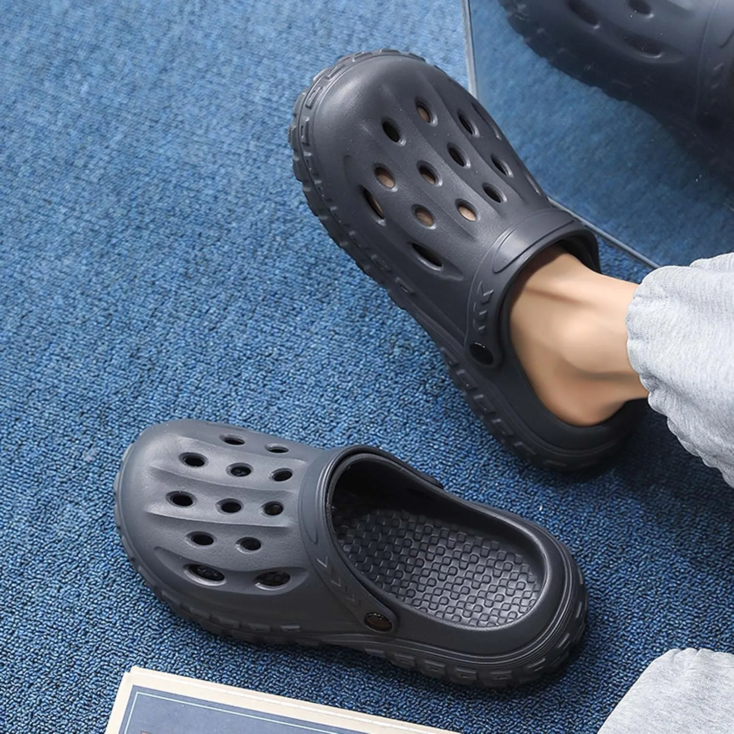 Men's Women's Garden Shoes Summer Lightweight Arch Support Sandals Outdoor Anti-slip Quick-drying Beach Sandals Slippers Indoor Casual Shower Clogs Slippers