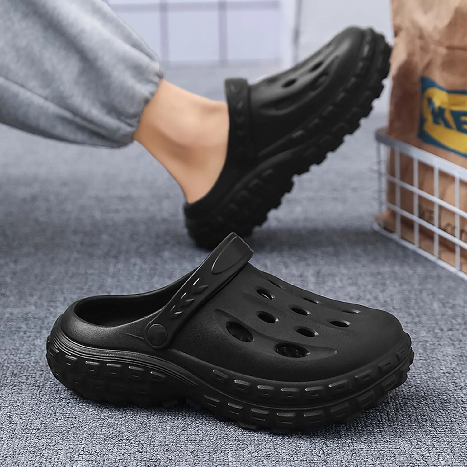 Men's Women's Garden Shoes Summer Lightweight Arch Support Sandals Outdoor Anti-slip Quick-drying Beach Sandals Slippers Indoor Casual Shower Clogs Slippers