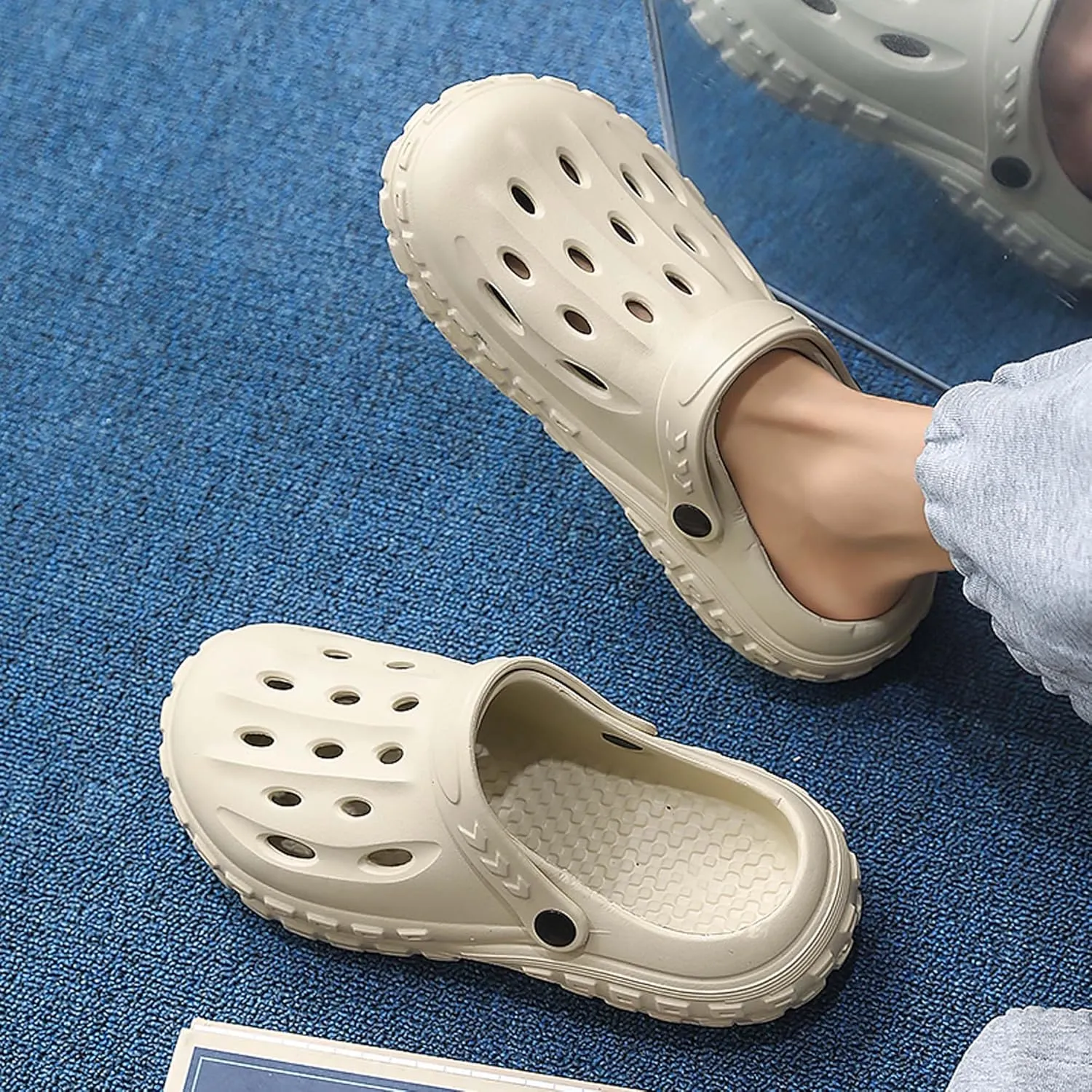 Men's Women's Garden Shoes Summer Lightweight Arch Support Sandals Outdoor Anti-slip Quick-drying Beach Sandals Slippers Indoor Casual Shower Clogs Slippers