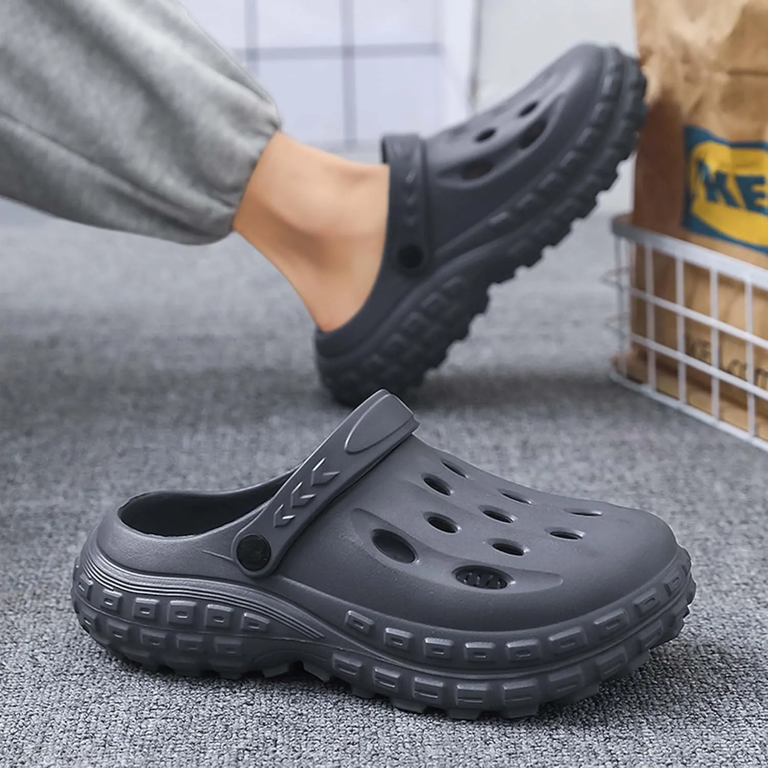 Men's Women's Garden Shoes Summer Lightweight Arch Support Sandals Outdoor Anti-slip Quick-drying Beach Sandals Slippers Indoor Casual Shower Clogs Slippers