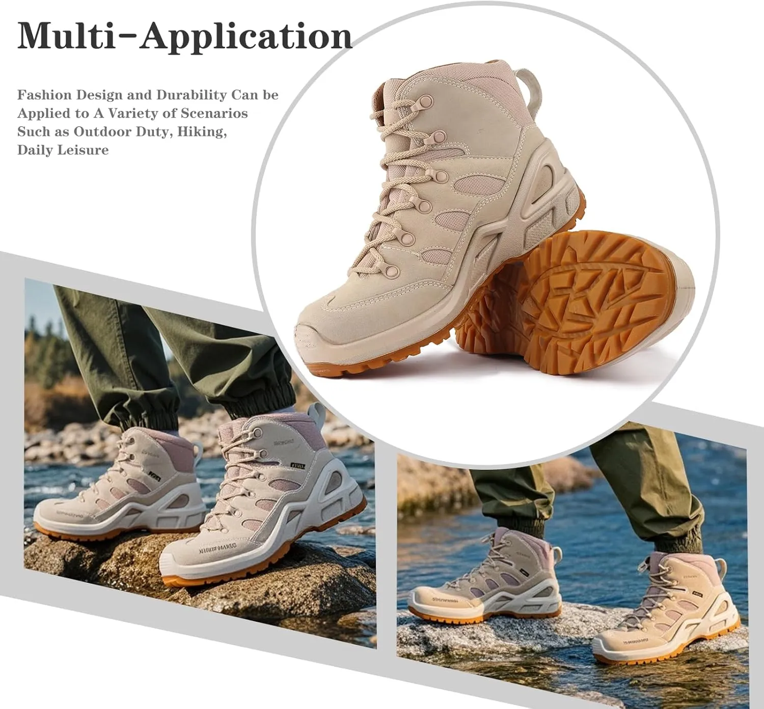 Military Tactical Boots for Men Breathable Comfortable Durable Anti-Slip Police Combat Security Duty Boots