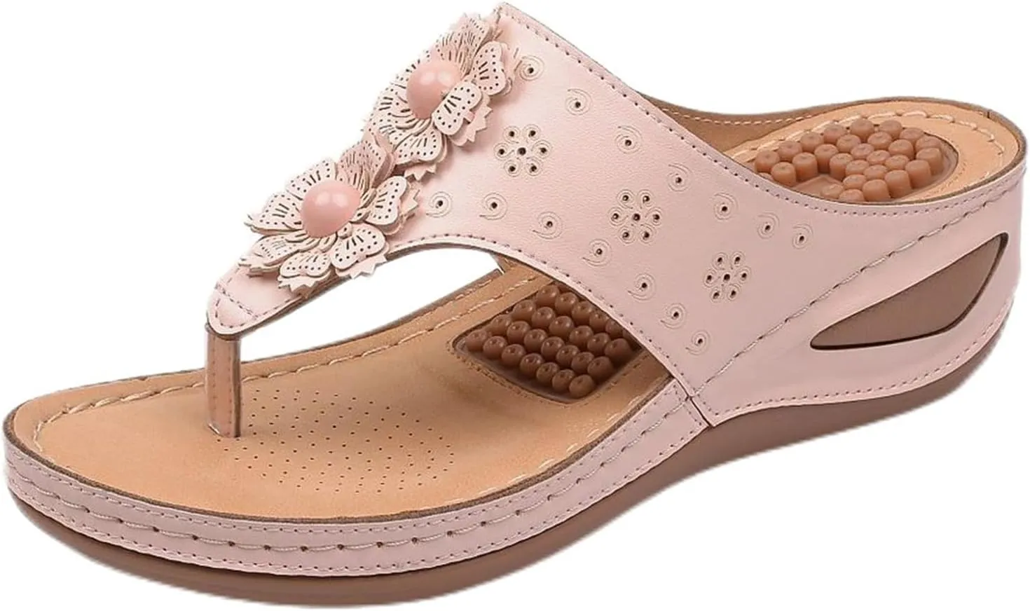 Orthotic Sandals for Women 2025 Slippers Orthopedic Womens Fashion Flip Flops Yoga Mat Slides Comfort Plantar Platform Wedge Comfortable Dressy Casual Summer Beach Shoes Walking Wedges