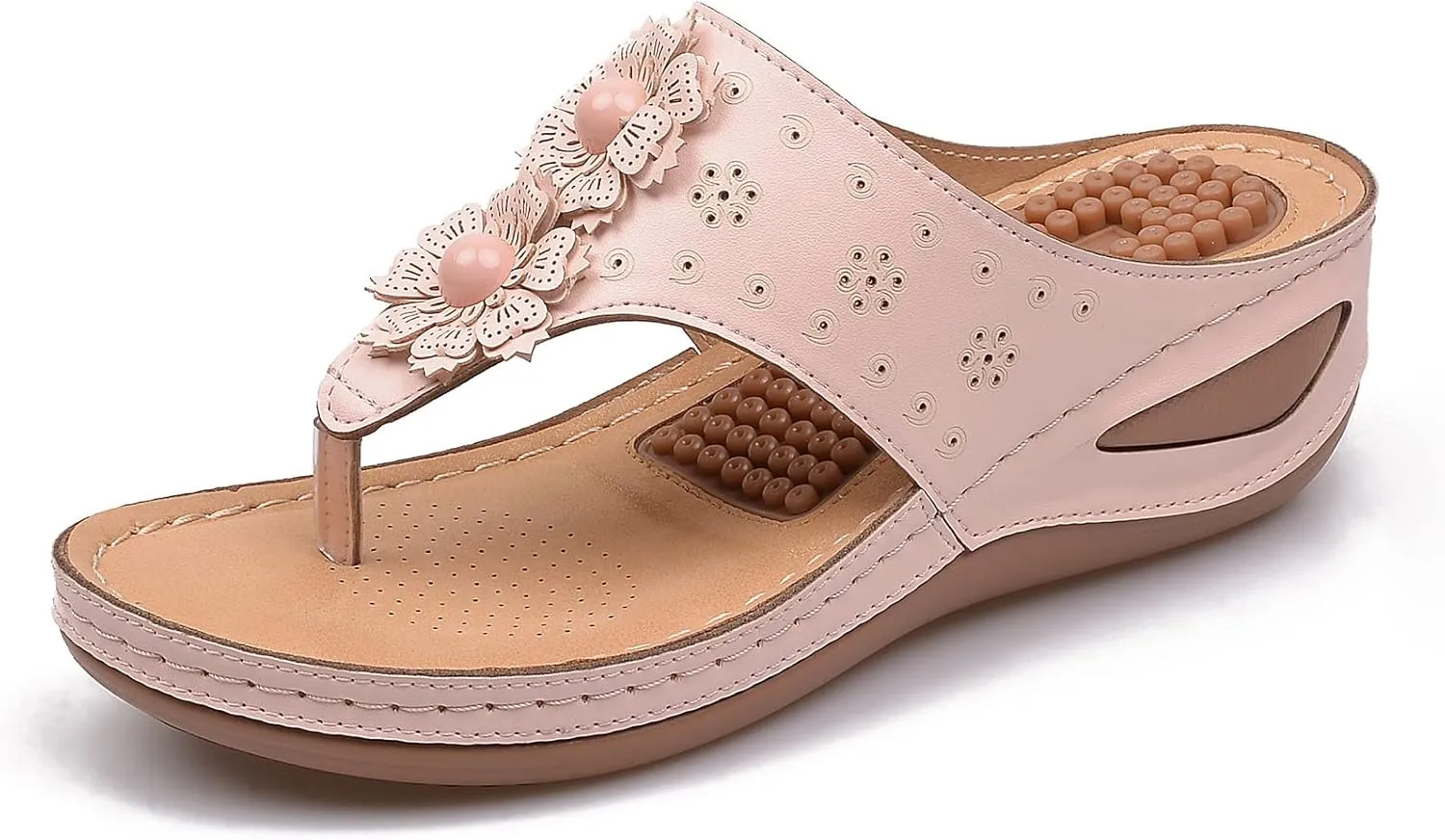 Orthotic Sandals for Women 2025 Slippers Orthopedic Womens Fashion Flip Flops Yoga Mat Slides Comfort Plantar Platform Wedge Comfortable Dressy Casual Summer Beach Shoes Walking Wedges