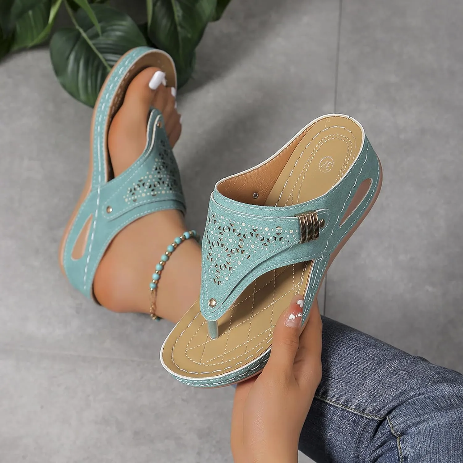 Orthotic Sandals for Women with Arch Support Spring Beach Slippers Orthopedic Womens Fashion Orthotic Flip Flops Yoga Mat Slides Comfort Plantar Fasciitis Slip on Flat Sandals Non Slip