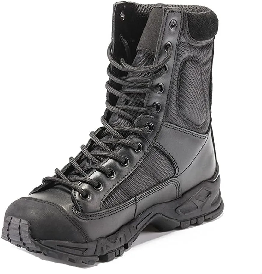 Outdoor Climing Tactical Boots, Mens Military Combat Boots, Army Black Breathable Wearable Sports Boots