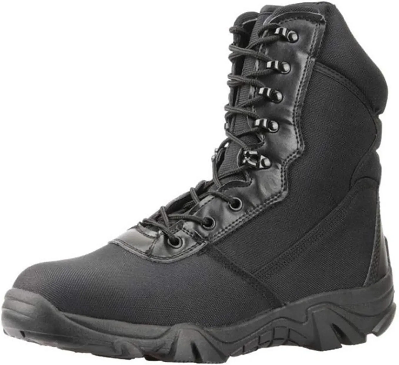 Outdoor Hiking Shoes Men's High-Top Camouflage Military Boots, All Terrain Shoes, for Hiking, Hunting, Working, Walking,Black-45