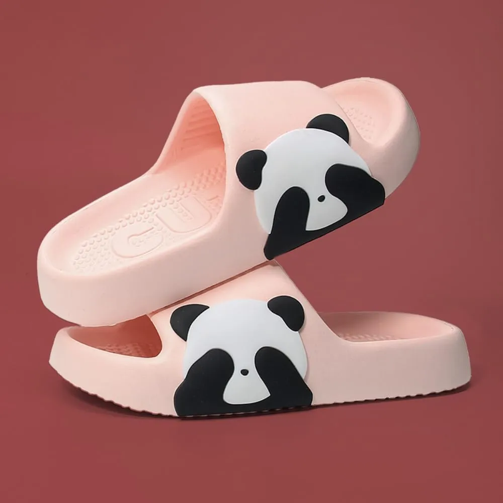 Panda Slippers - Cute Cartoon Indoor Outdoor Wear for Couples - EVA Bathroom Slippers