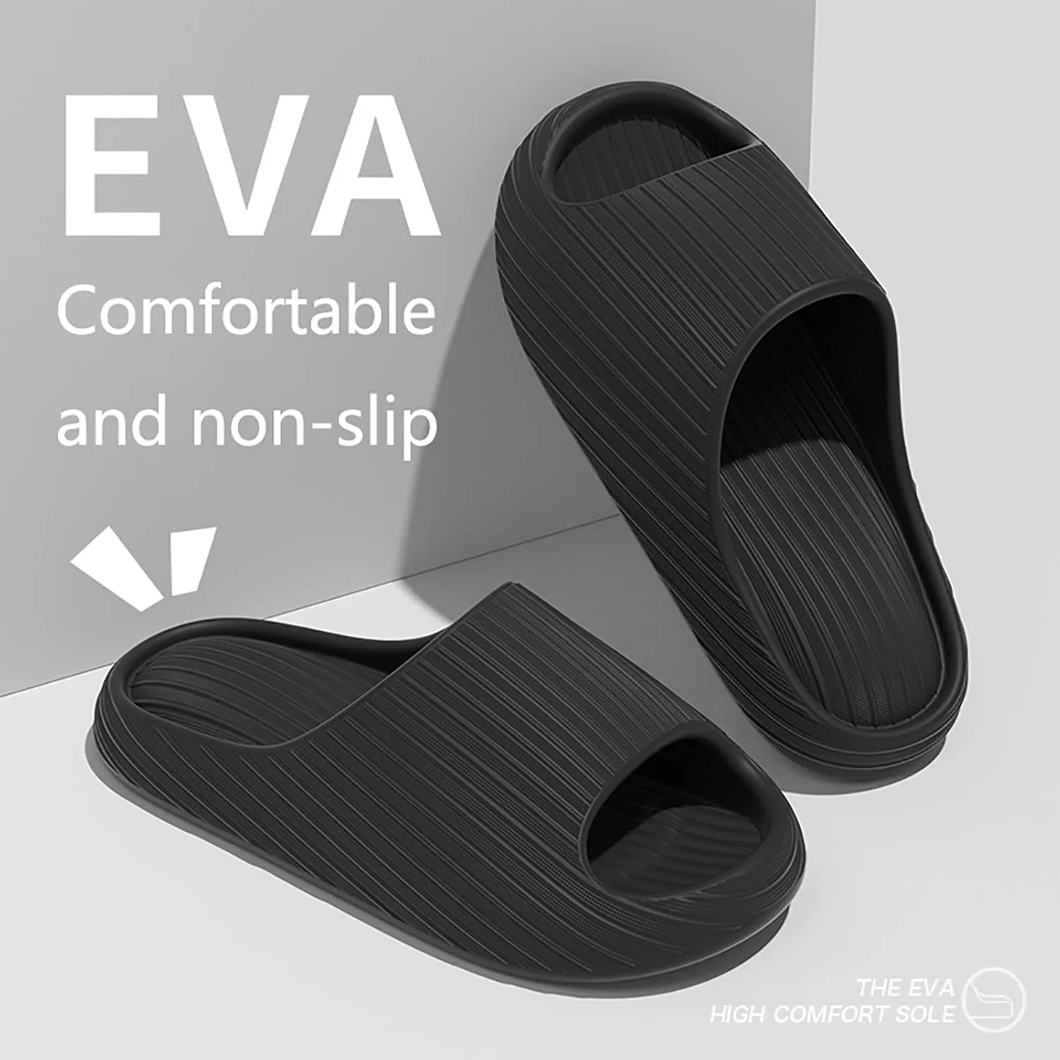 Pillow Slippers for Women and Men Shower Slides Non Slip Quick Drying Bathroom Womens Shoes Slippers Open Toe