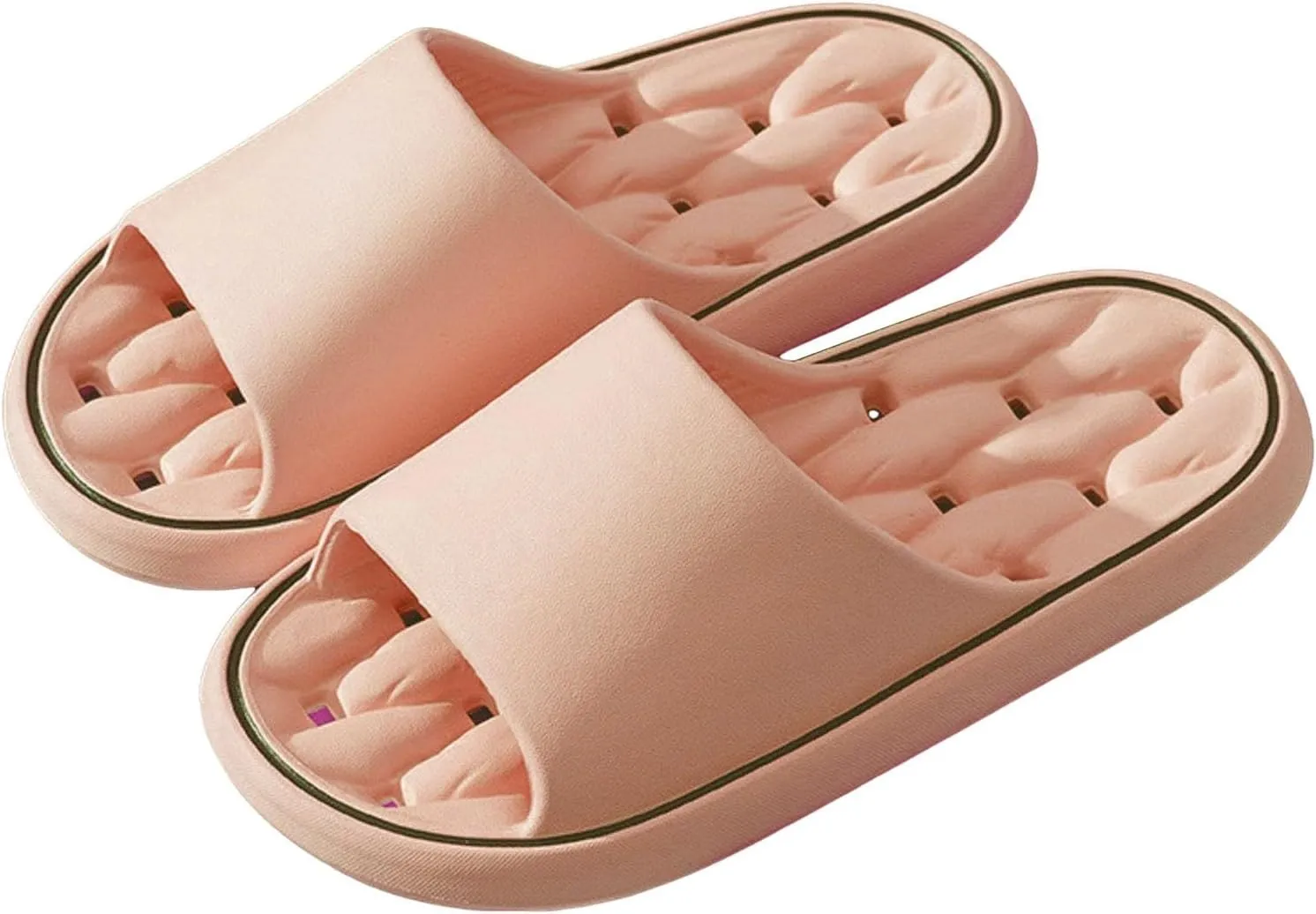 Same Couple Bathroom for Men and Women Leaking Water Soft Bottom Comfortable Bathing at Womens Slippers