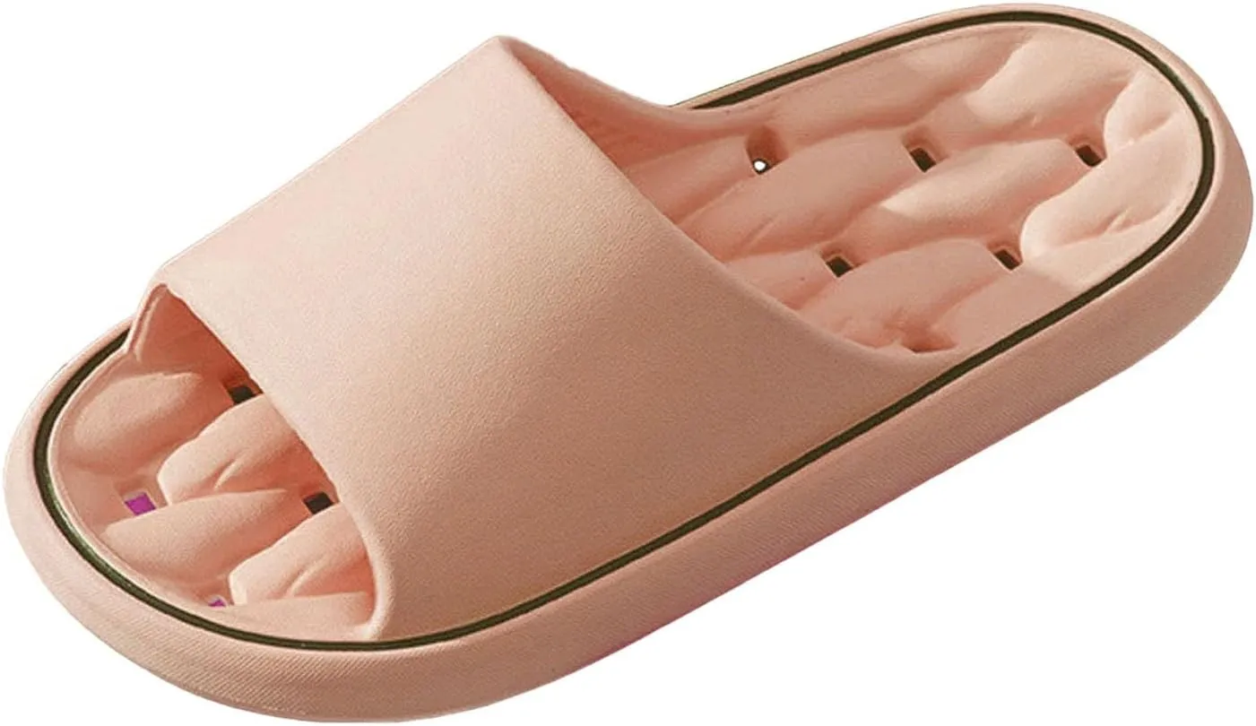 Same Couple Bathroom for Men and Women Leaking Water Soft Bottom Comfortable Bathing at Womens Slippers