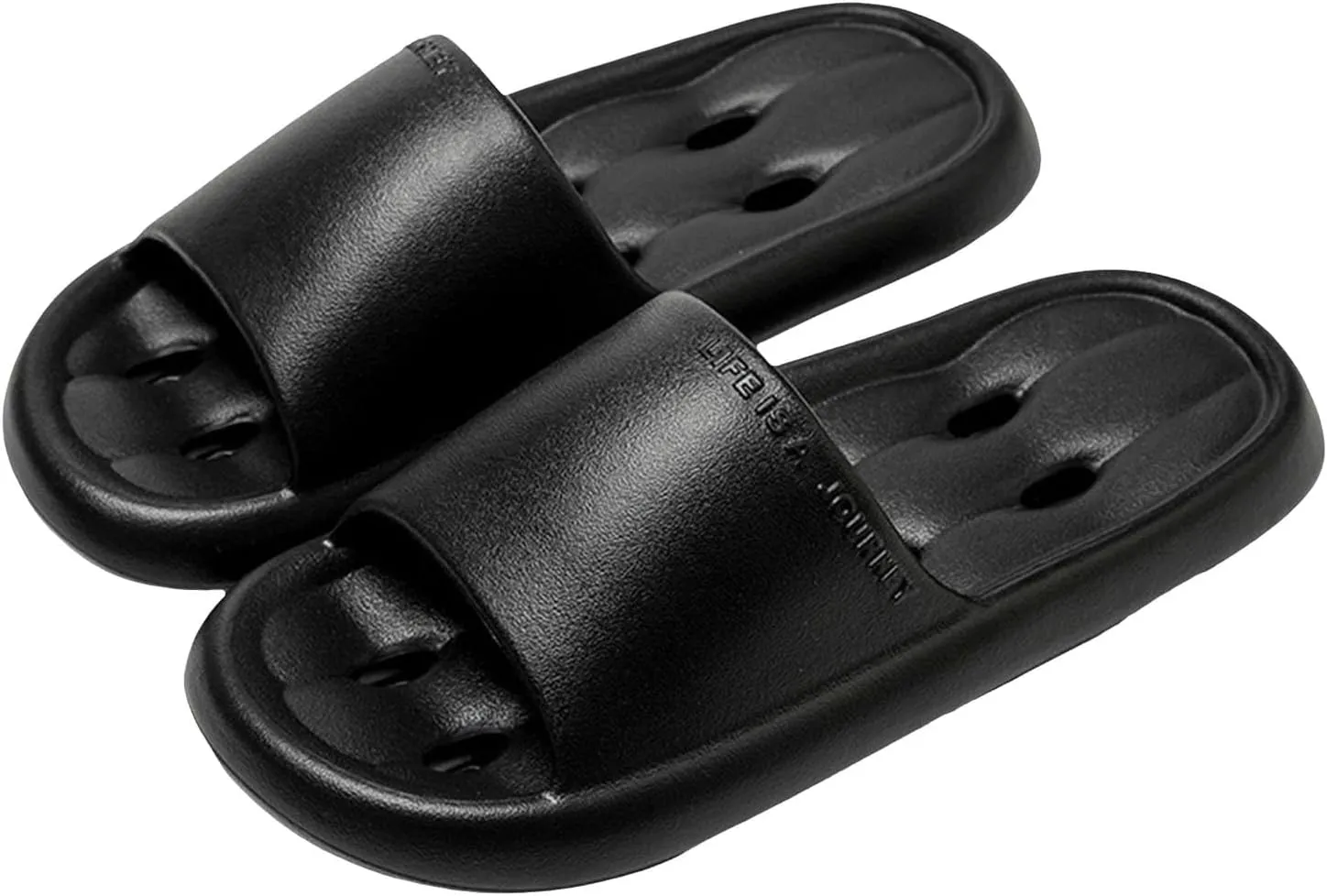 Shower Shoes for Women and Men Massage Pool Slides Soft Cushioned Slip Slides Slippers Fuzzy Arch Leopard Slippers