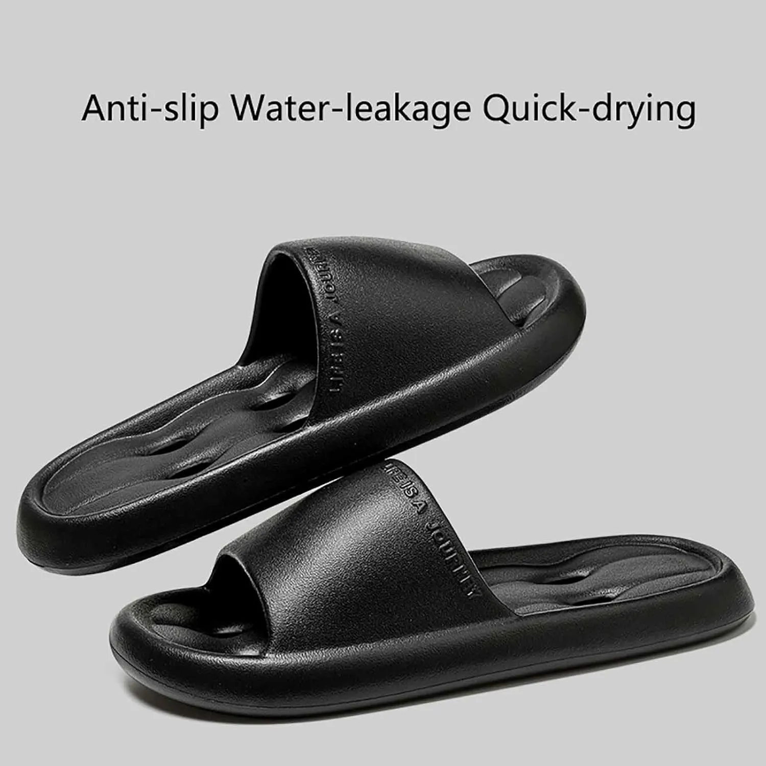 Shower Shoes for Women and Men Massage Pool Slides Soft Cushioned Slip Slides Slippers Fuzzy Arch Leopard Slippers
