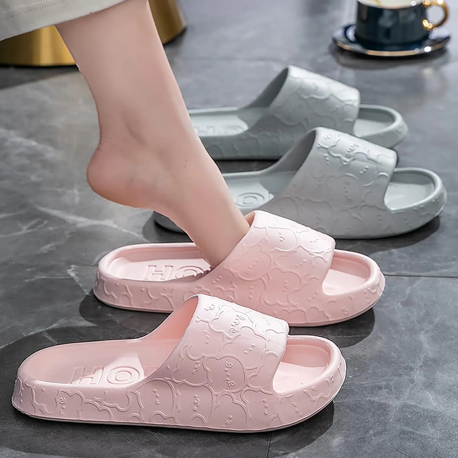 Shower Shoes Shower Slides for Women Bath Slippers Women's Slides Polo for Men with Drainage Hole Water Shoe Beach, Showers