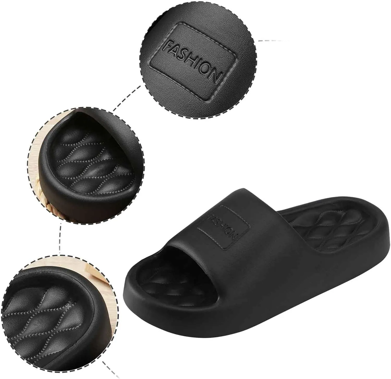Summer Cloud Slides for Women and Men Soft Cloud Slippers Slides Easy Clean Thick Sole Non Slip Womens