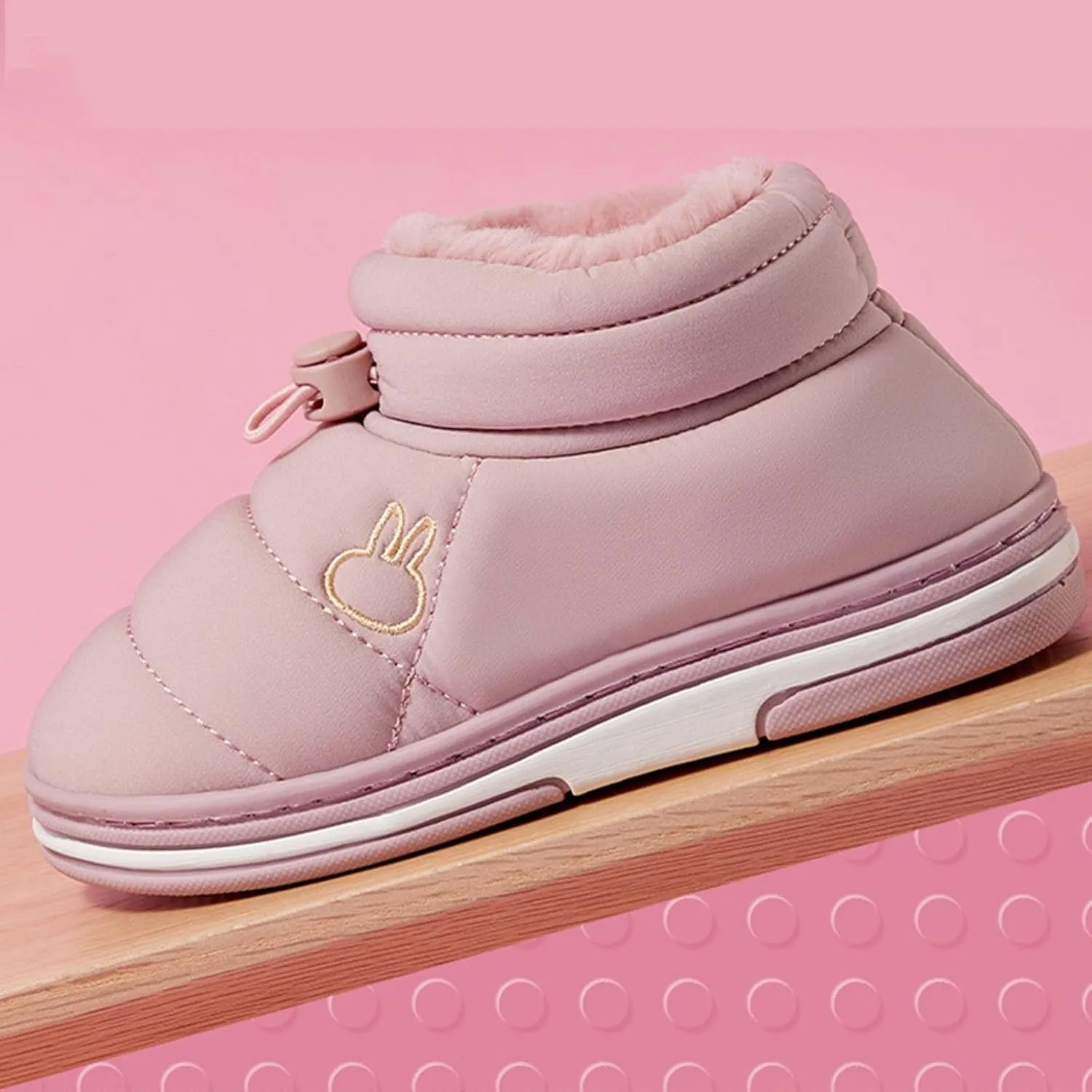 Toddler Baby Boys Girls Warm House Boots Kids Slippers Fuzzy ?????? Lined Comfy Flat Bottom Indoor Bedroom Shoes