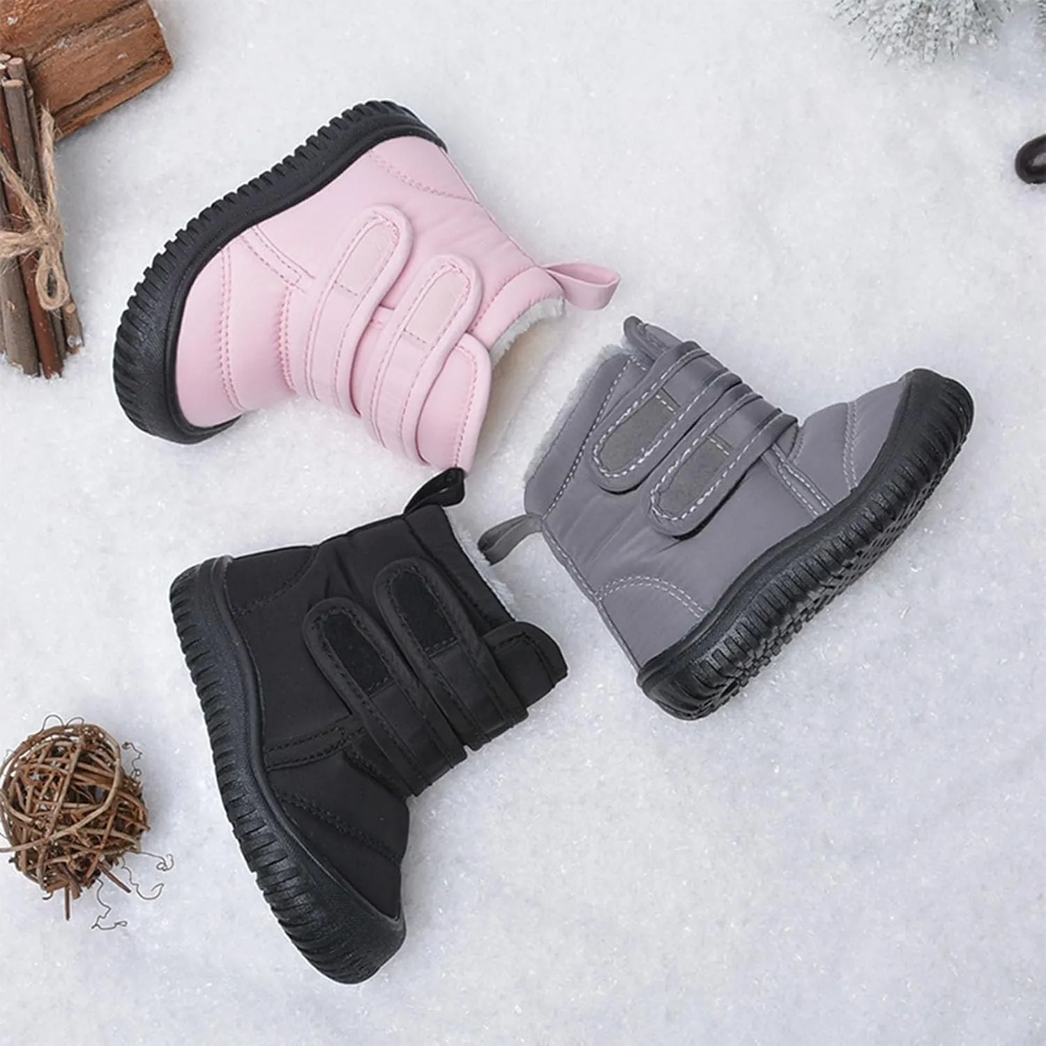 Toddler Baby Snow Boots Winter Boys Girls Cold Weather Baby Faux F??r Shoes Kids Winter Boots For Girls Waterproof