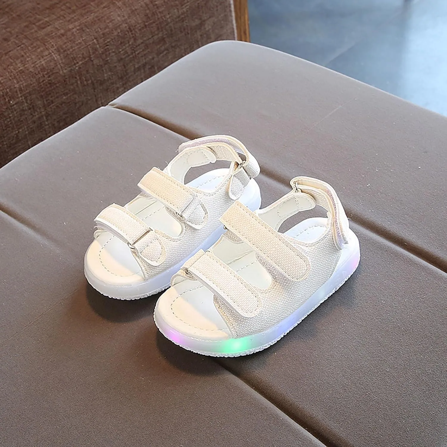 Toddler Infant Unisex Light Up Sports Sandals Lightweight Non Slip Walking Shoes Summer Casual Sandals