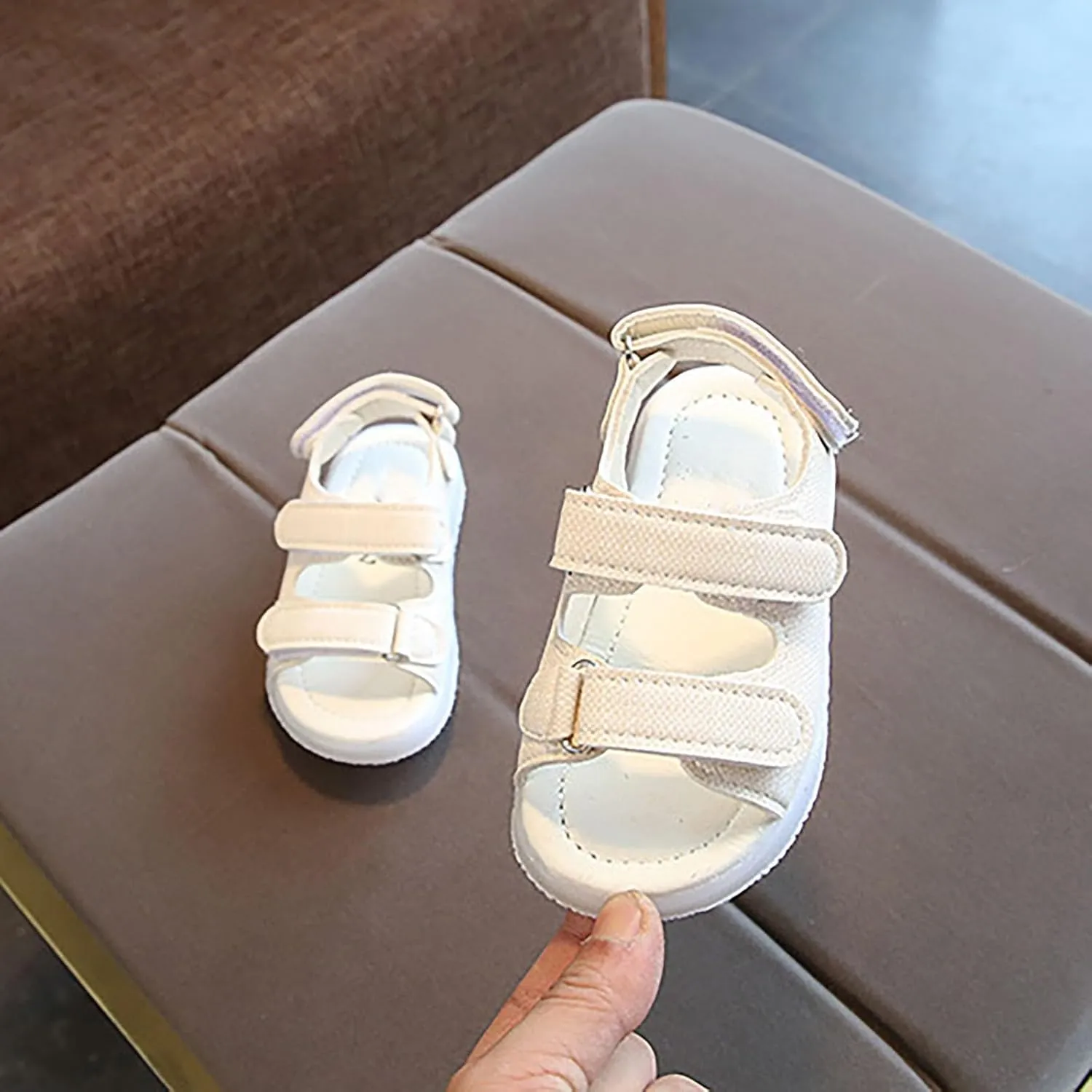 Toddler Infant Unisex Light Up Sports Sandals Lightweight Non Slip Walking Shoes Summer Casual Sandals
