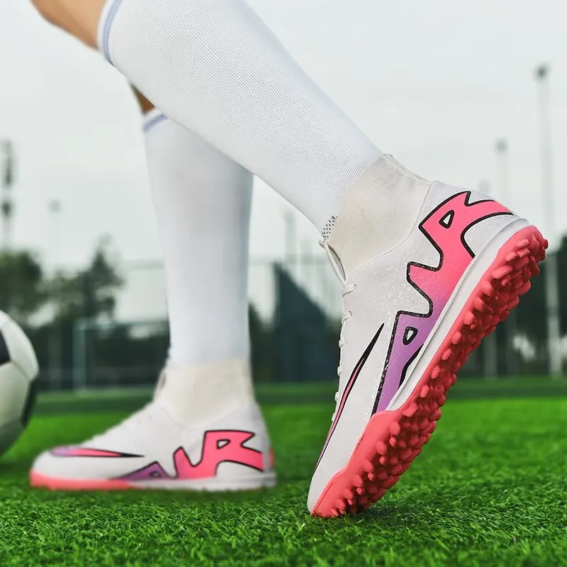 Unisex-Adult Soccer Cleats Lightweight Futsal Training Football Shoes for Big Boys