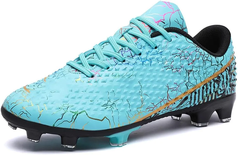 WILTENA Womens Comfy Soccer Cleats Mens Low Top Firm Ground Football Shoes Girls Boys Fashion Outdoor Football Sneakers