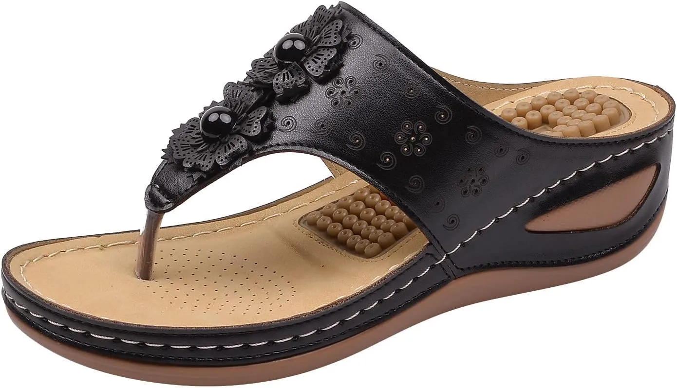 Womens Orthopedic Sandals With Arch Support Summer Casual Flip Flops Adjustable Buckle Beach Walking Shoes Breathable Mesh Quick Dry Sport Sandals Orthopedic Shoes for Women
